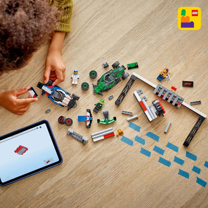 LEGO City F1 Grid with VCARB & Sauber Race Cars