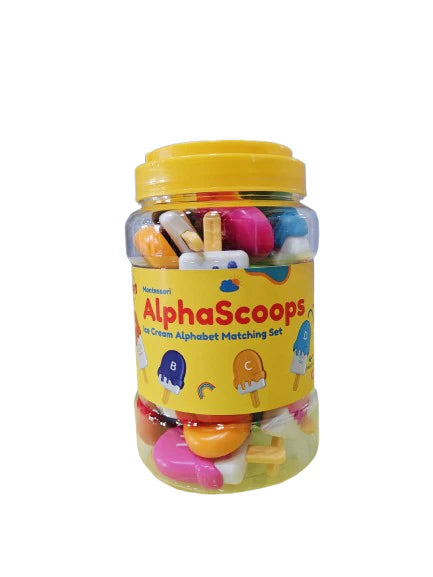Open Ended Alpha Scoops Ice Cream Montessori Alphabet Matching Game (52 pcs)