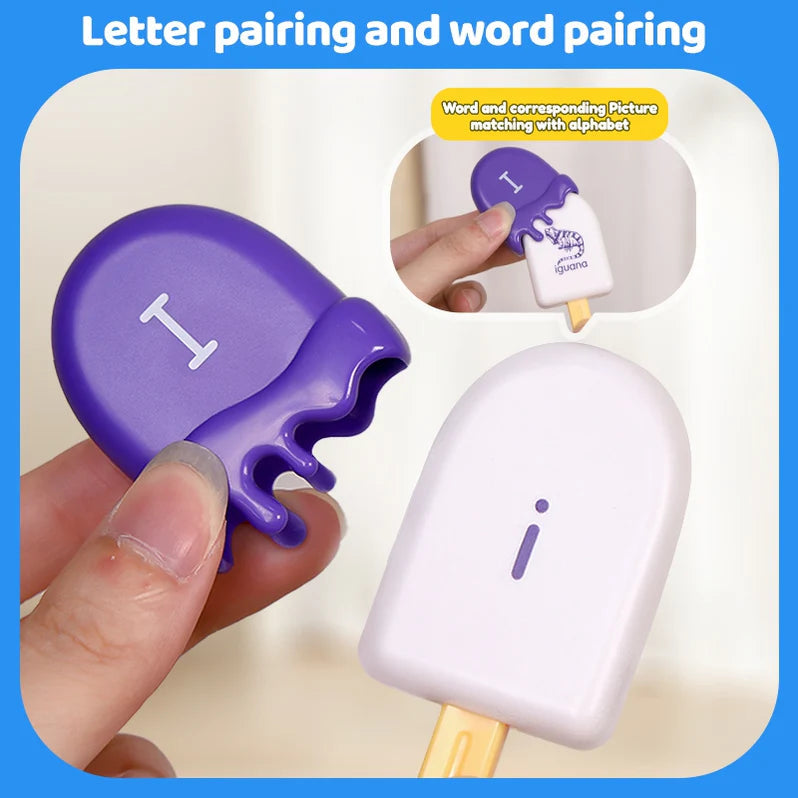 Open Ended Alpha Scoops Ice Cream Montessori Alphabet Matching Game (52 pcs)