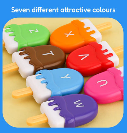 Open Ended Alpha Scoops Ice Cream Montessori Alphabet Matching Game (52 pcs)