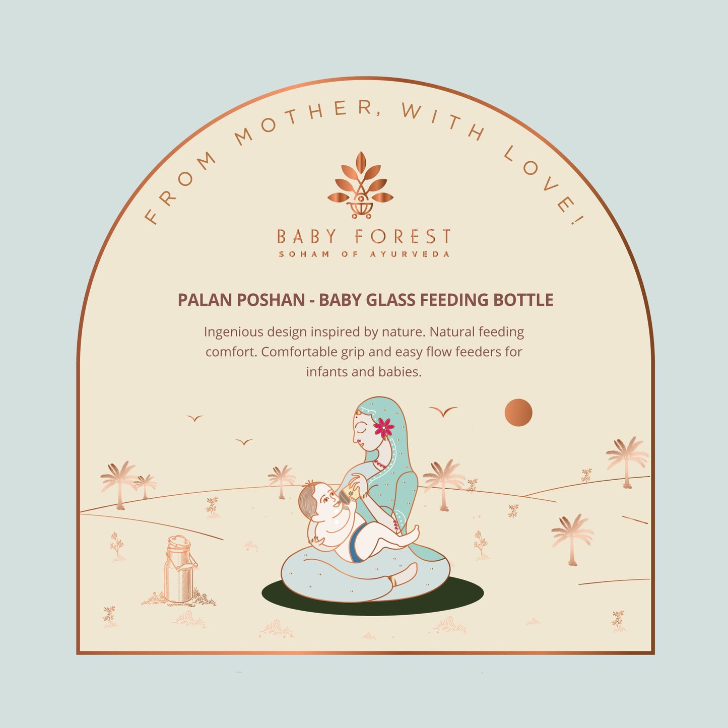 Baby Forest Palan Poshan Baby Glass Feeding Bottle