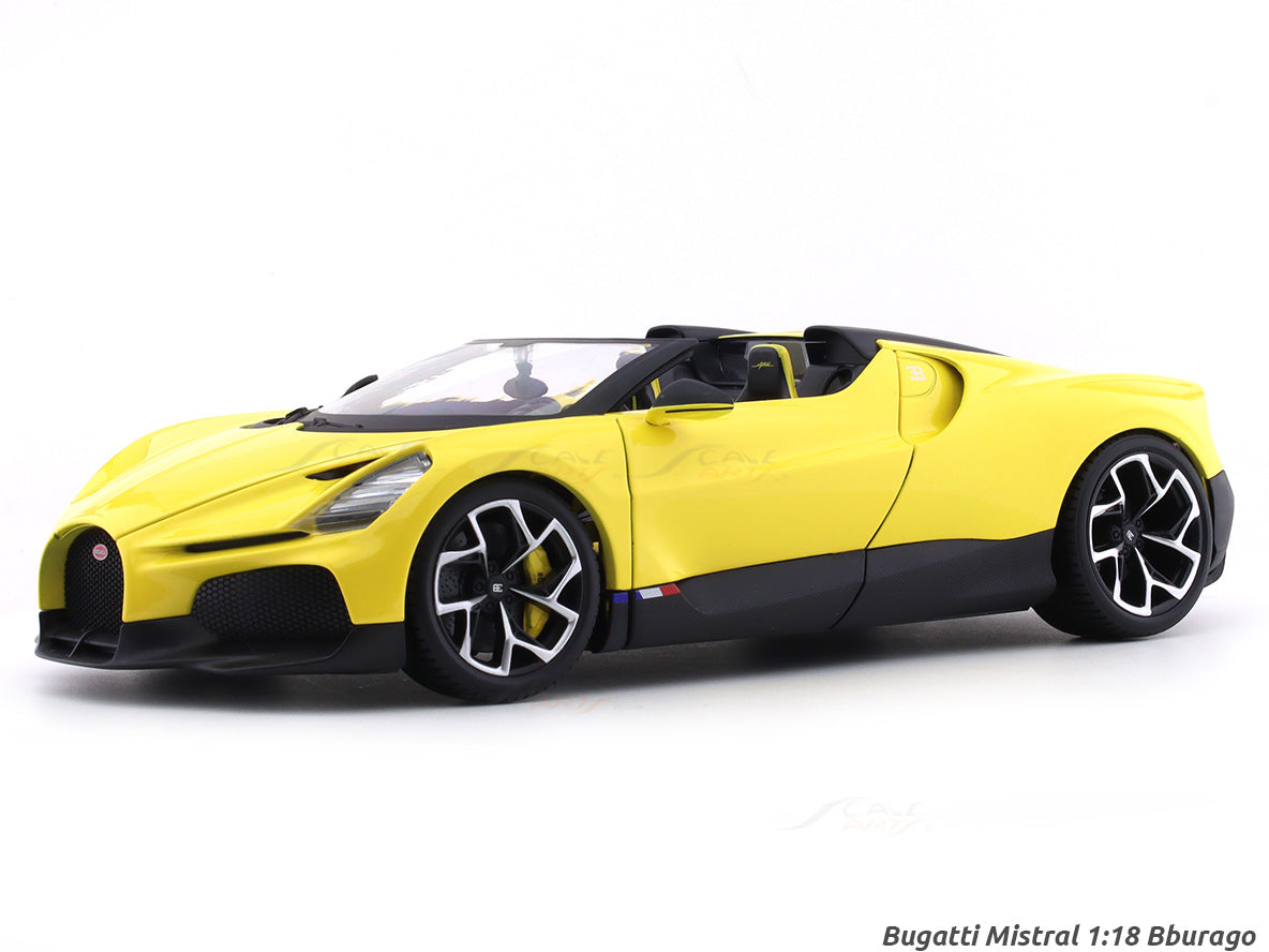 Bburago 1/18 Bugatti Mistral Yellow