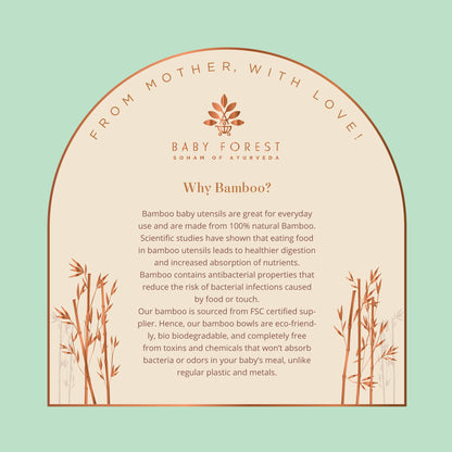 Baby Forest Laad Dulaar Bamboo Feeding Plate - Round Shape