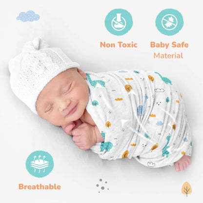 R for Rabbit Cuddlez 100% Muslin Baby Swaddle for Newborns (Pack of 3)