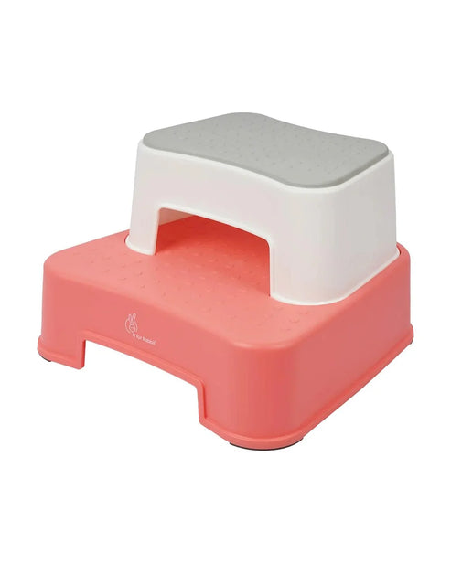R For Rabbit Tiny Feets Baby Potty Step Stool-Red White