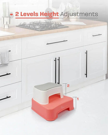 R For Rabbit Tiny Feets Baby Potty Step Stool-Red White