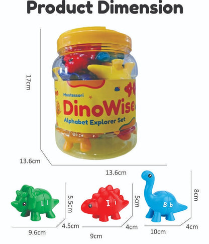 Open Ended Dino Wise Montessori Alphabet Explorer Set (26 Pcs)