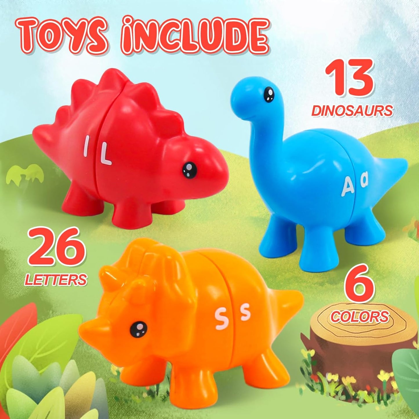 Open Ended Dino Wise Montessori Alphabet Explorer Set (26 Pcs)