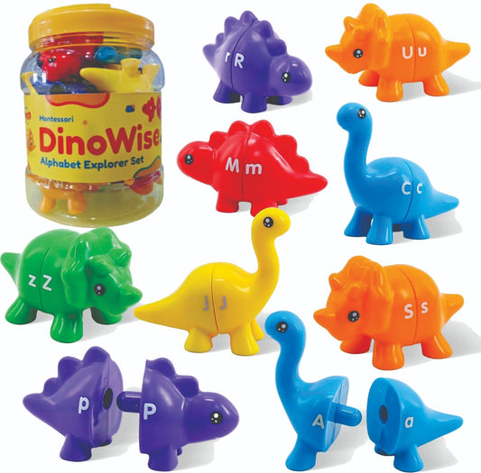 Open Ended Dino Wise Montessori Alphabet Explorer Set (26 Pcs)