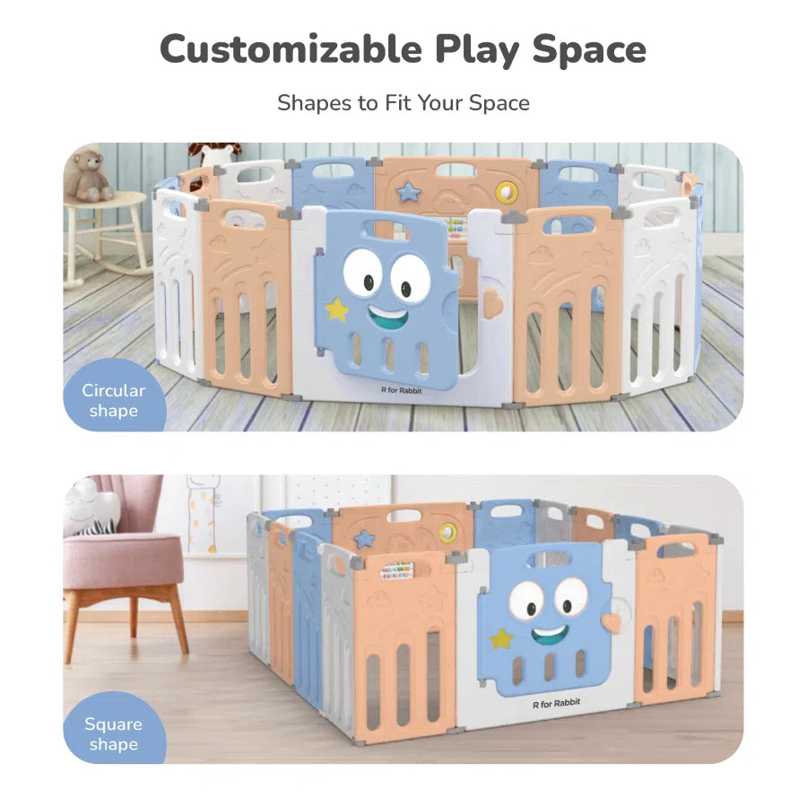 R for Rabbit Joyland Playard For Kids 14-Panel Playard