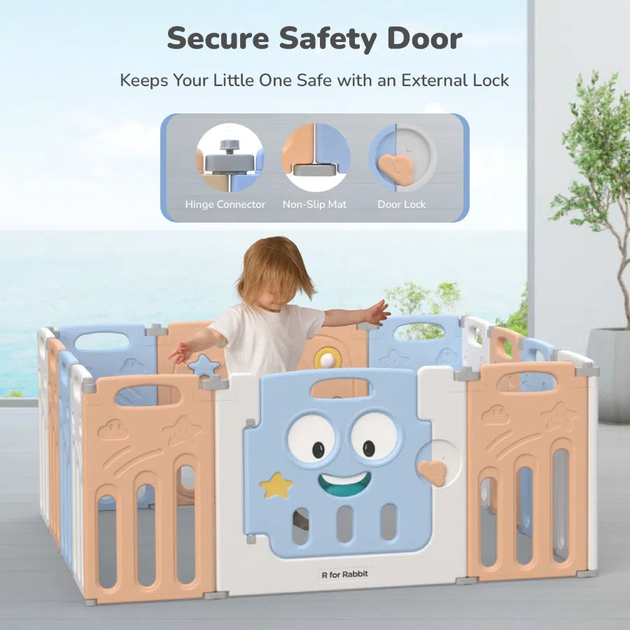 R for Rabbit Joyland Playard For Kids 14-Panel Playard