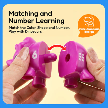 Open Ended JurassiCount-Montessori Dinosaur Number Matching Set (20 pcs)
