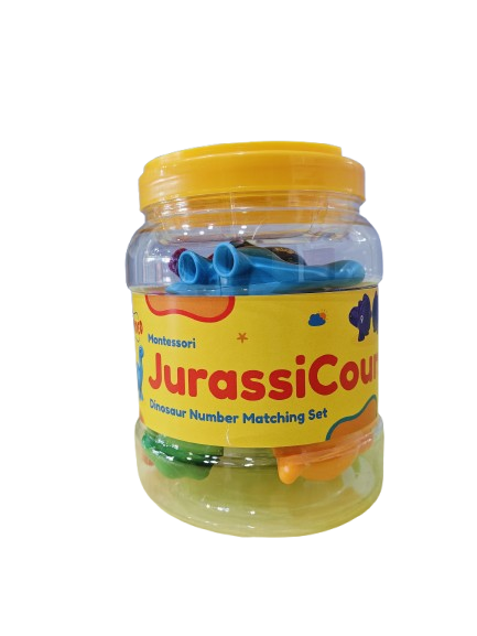 Open Ended JurassiCount-Montessori Dinosaur Number Matching Set (20 pcs)