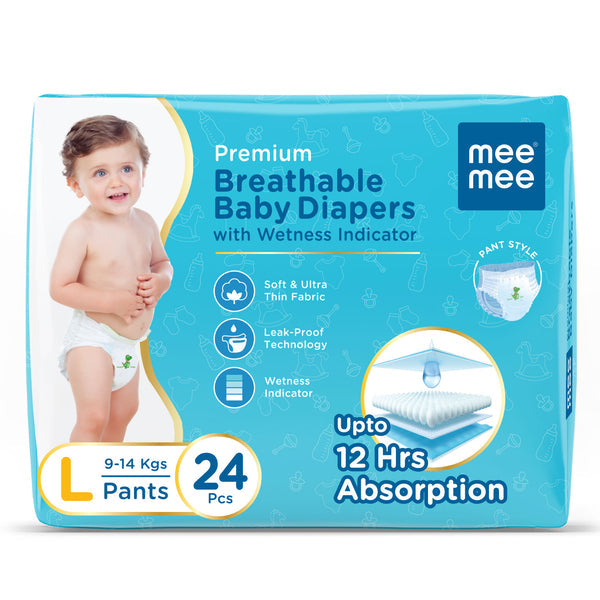 MeeMee Breathable Premium Baby Diaper Large