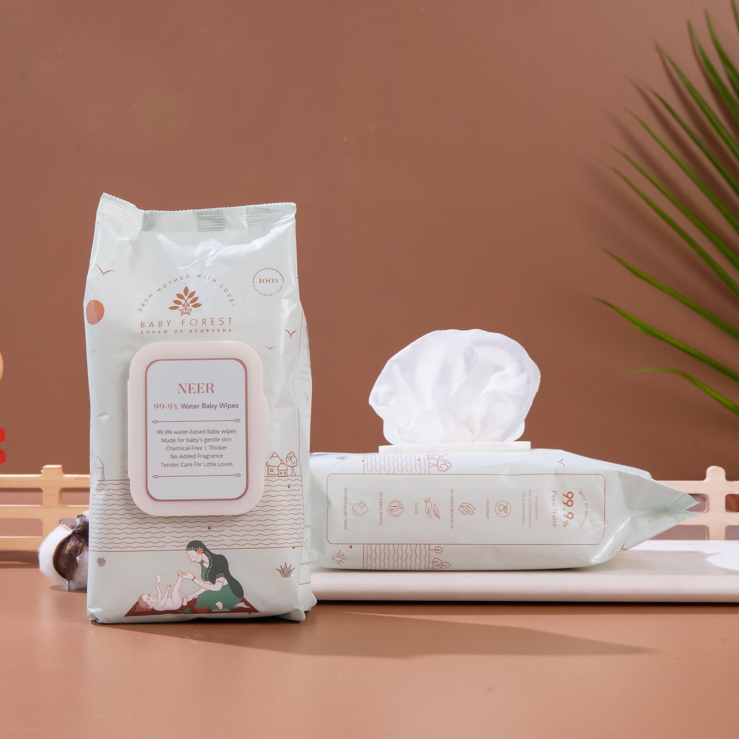 Baby Forest Neer 99.9% Water Baby Wipes (Pack of 2)