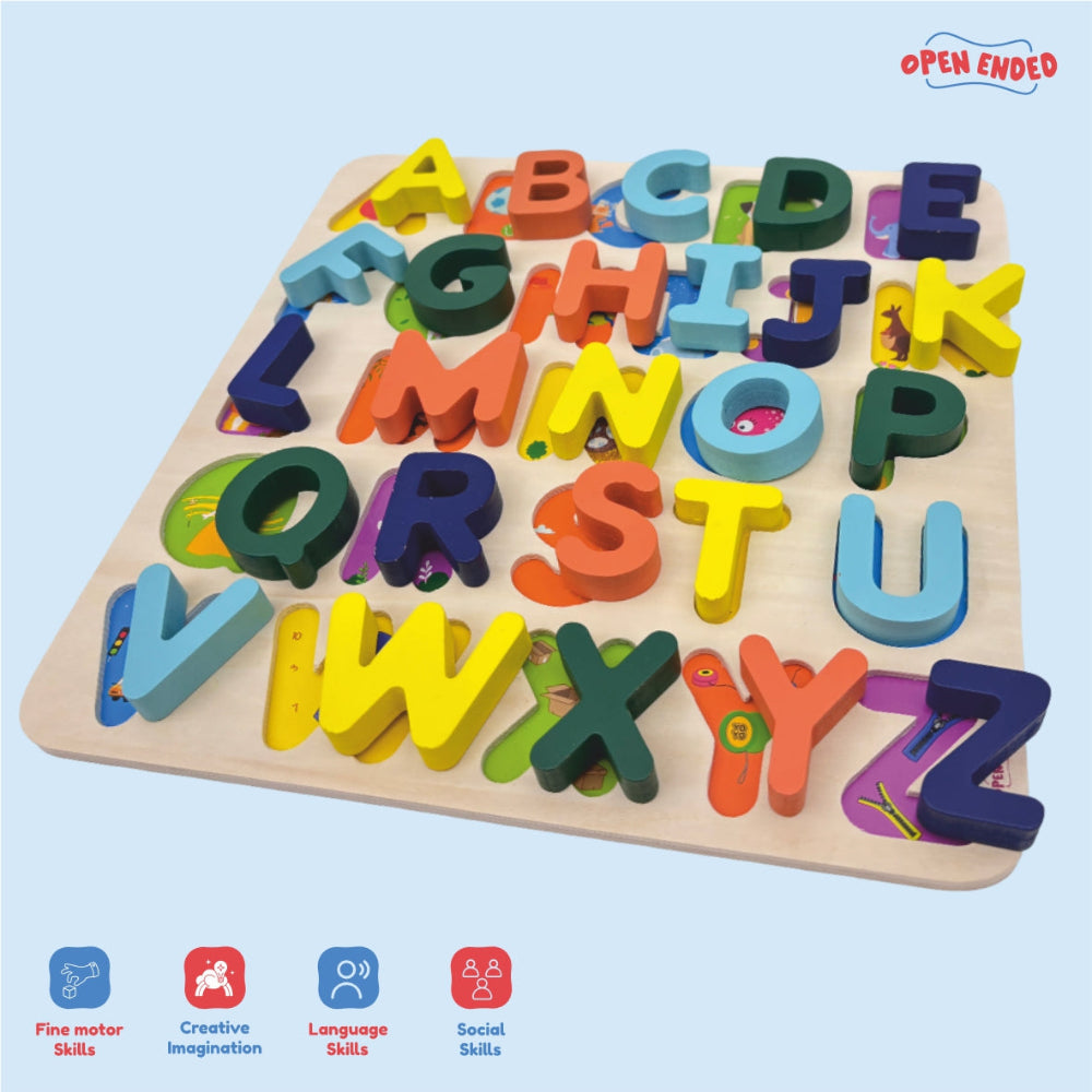 Open Ended 2 in 1 Alphabet Board Puzzle