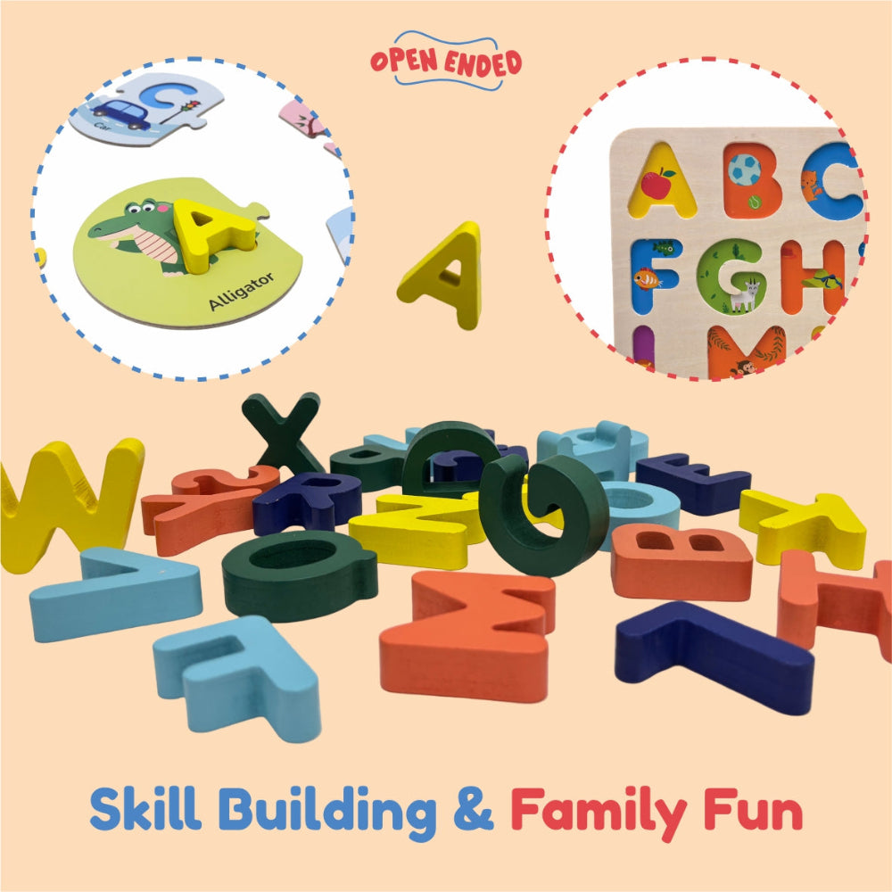 Open Ended 2 in 1 Alphabet Board Puzzle