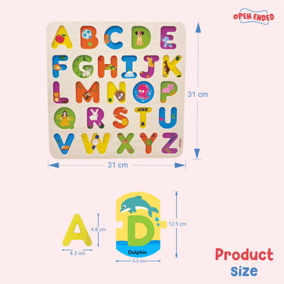 Open Ended 2 in 1 Alphabet Board Puzzle