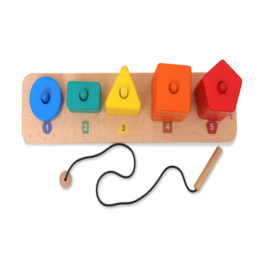 Open Ended 3 in 1 Stack and Sort Board With Lace