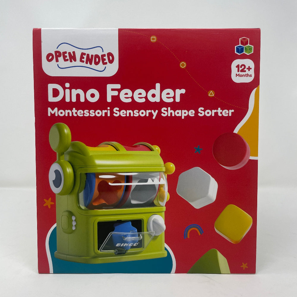 Open Ended Dino Feeder - Montessori Sensory Shape Sorter