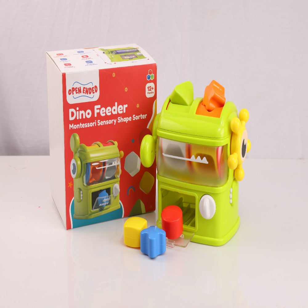 Open Ended Dino Feeder - Montessori Sensory Shape Sorter