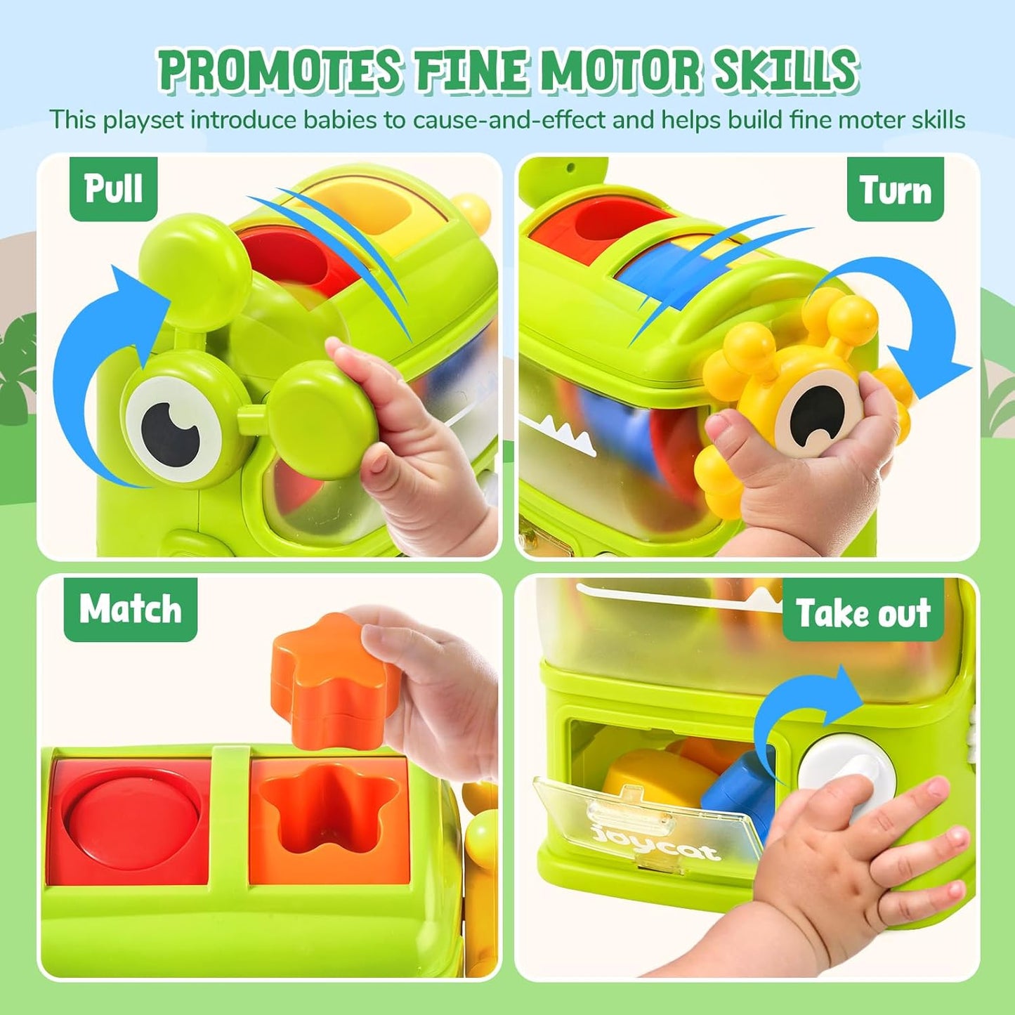 Open Ended Dino Feeder - Montessori Sensory Shape Sorter