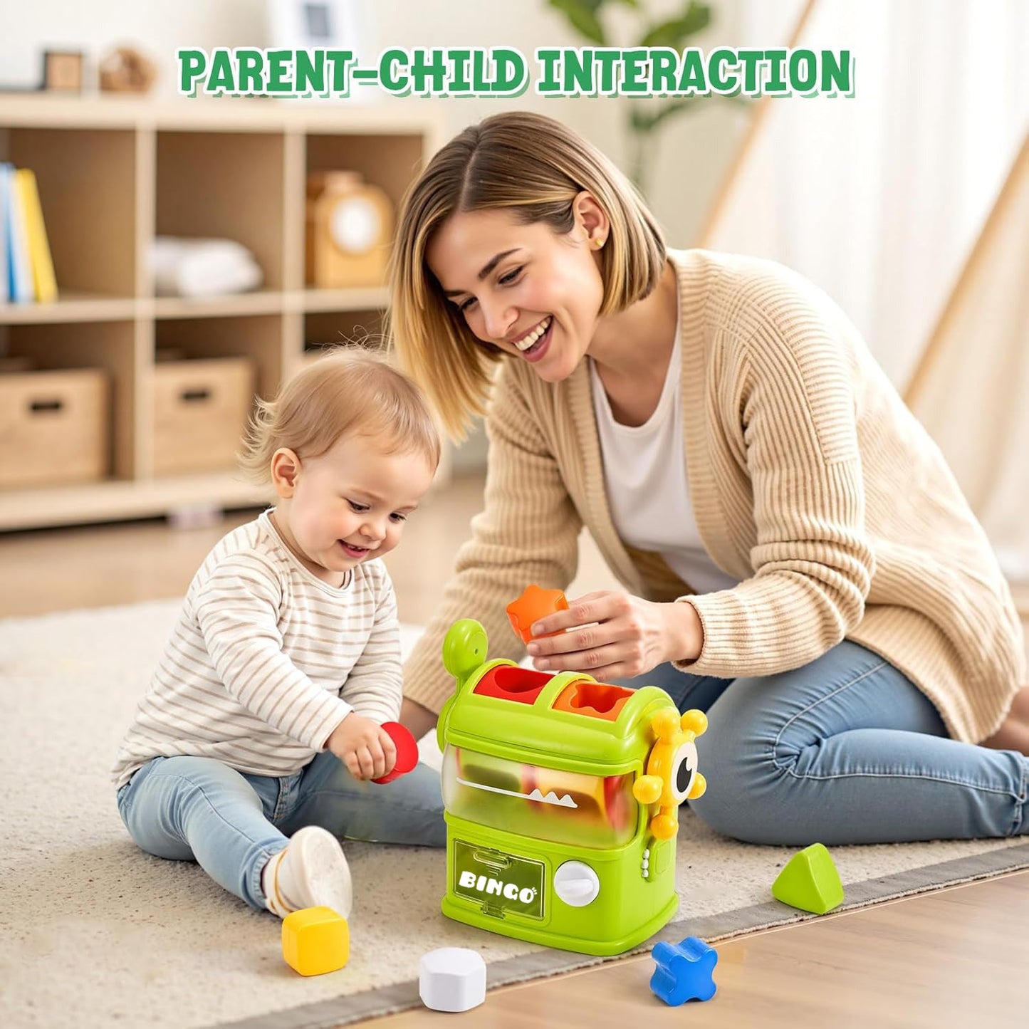 Open Ended Dino Feeder - Montessori Sensory Shape Sorter