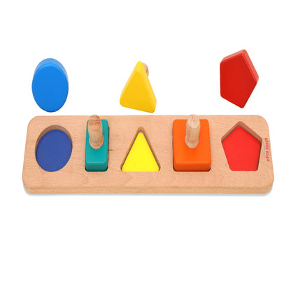 Open Ended First Jumbo Knob Wooden Shape Puzzle