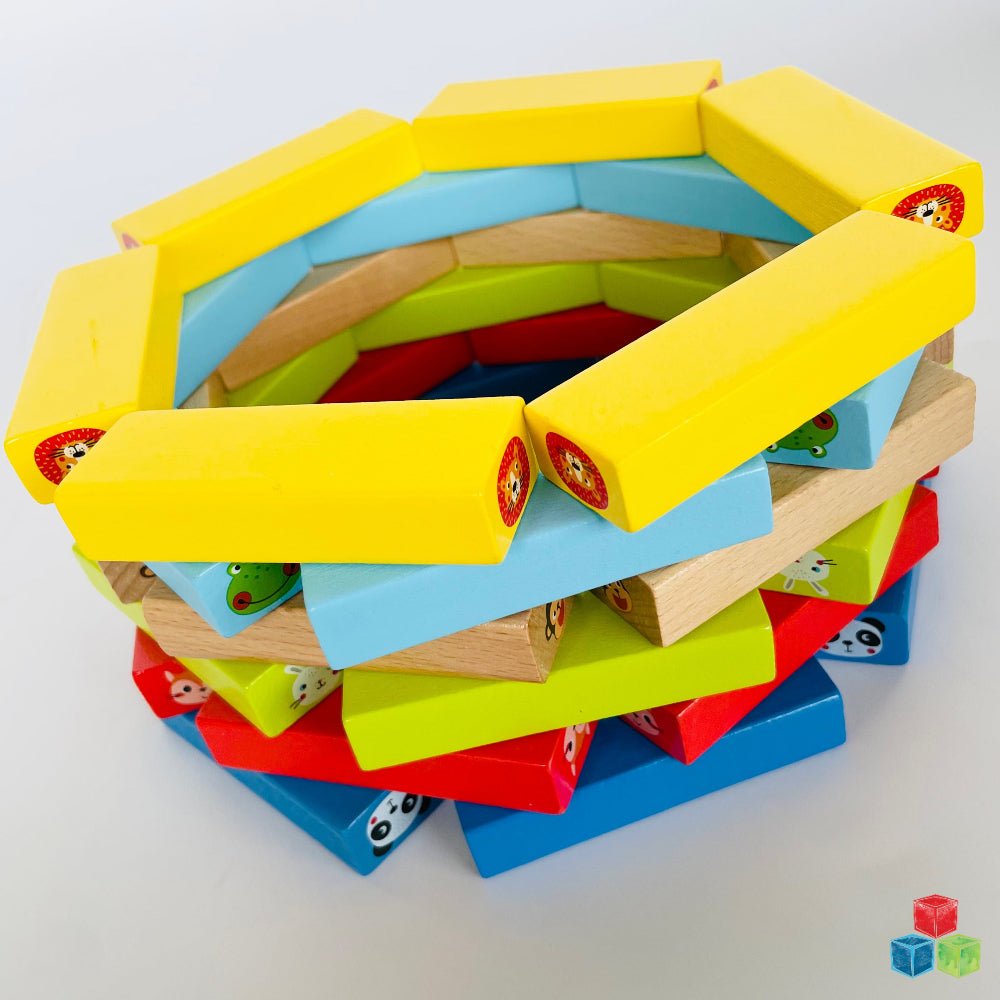 Open Ended Jungle Tumble Wooden Stacking Game