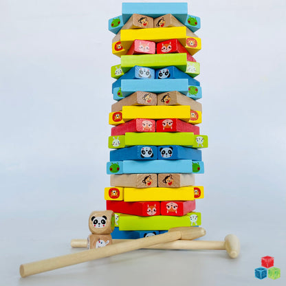 Open Ended Jungle Tumble Wooden Stacking Game