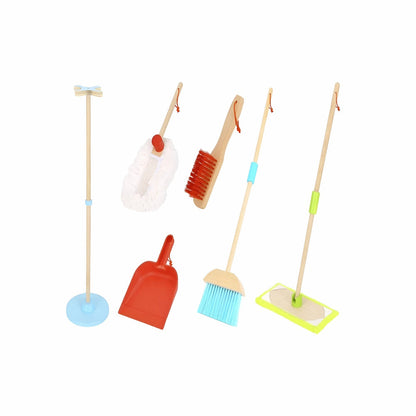 Open Ended Kids Wooden Cleaning Set