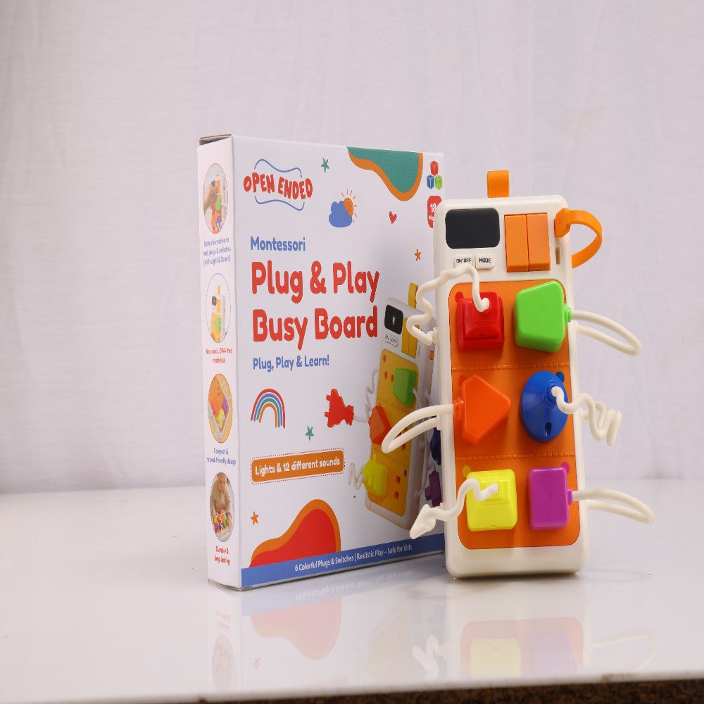 Open Ended Montessori Plug & Play Busy Board