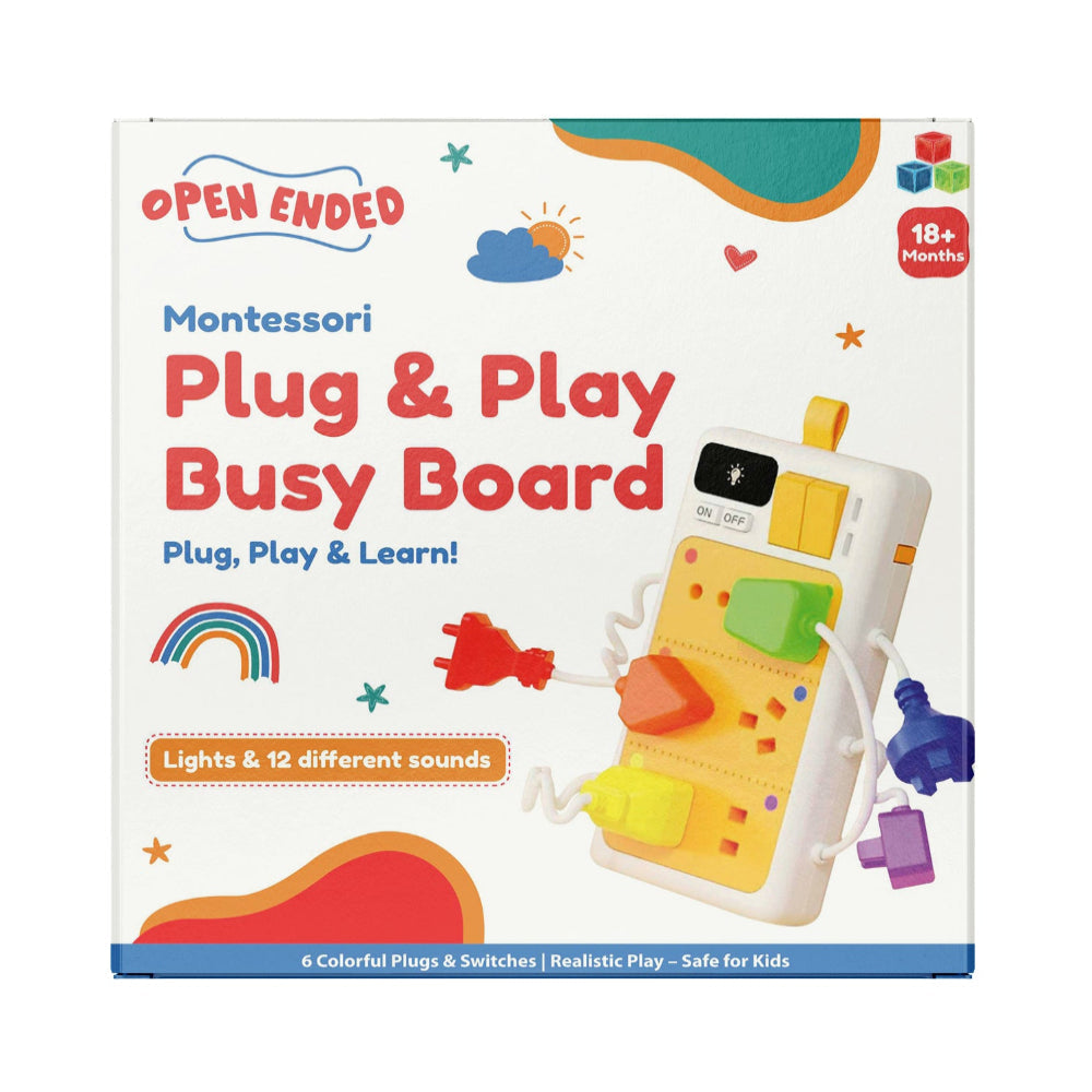 Open Ended Montessori Plug & Play Busy Board