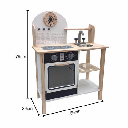 Open Ended Tiny Chef's First Wooden Kitchen (8 Accessories included)