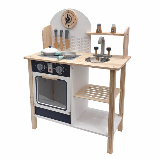 Open Ended Tiny Chef's First Wooden Kitchen (8 Accessories included)