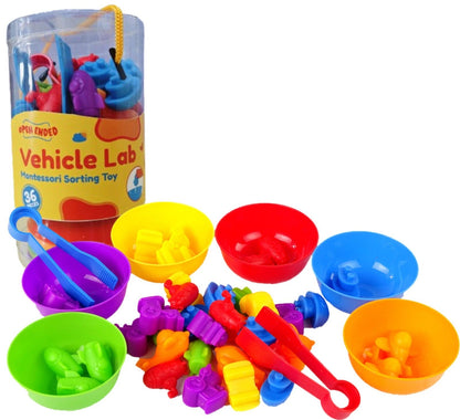 Open Ended Vehicle Lab Montessori Sorting Toy (44 Pcs)