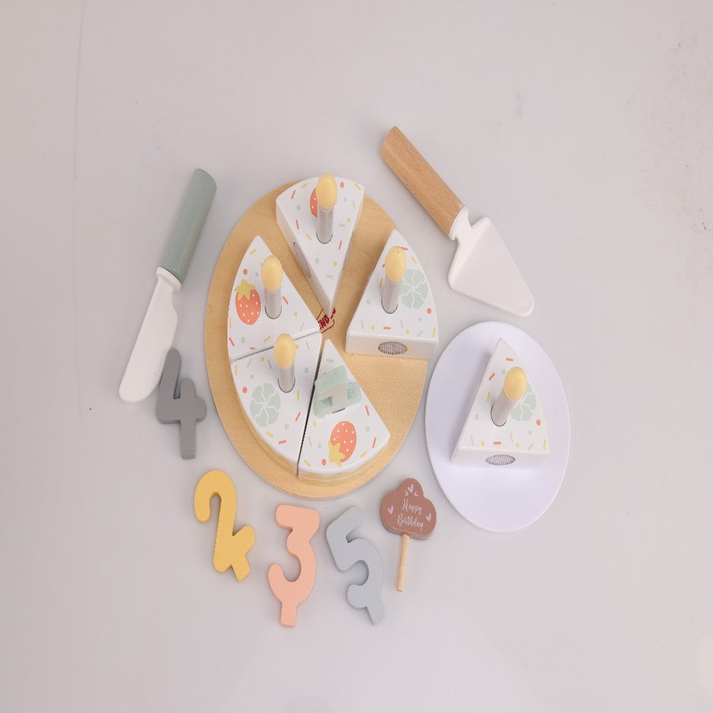 Open Ended Wooden Birthday Cake Set -21 Pieces
