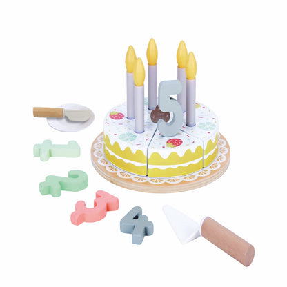 Open Ended Wooden Birthday Cake Set -21 Pieces