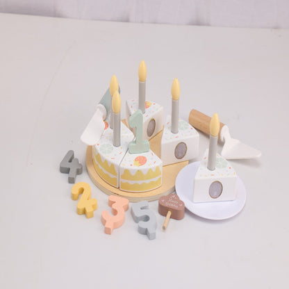 Open Ended Wooden Birthday Cake Set -21 Pieces