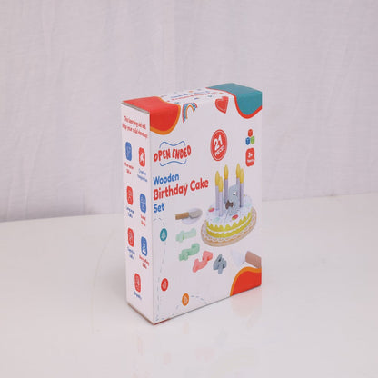 Open Ended Wooden Birthday Cake Set -21 Pieces