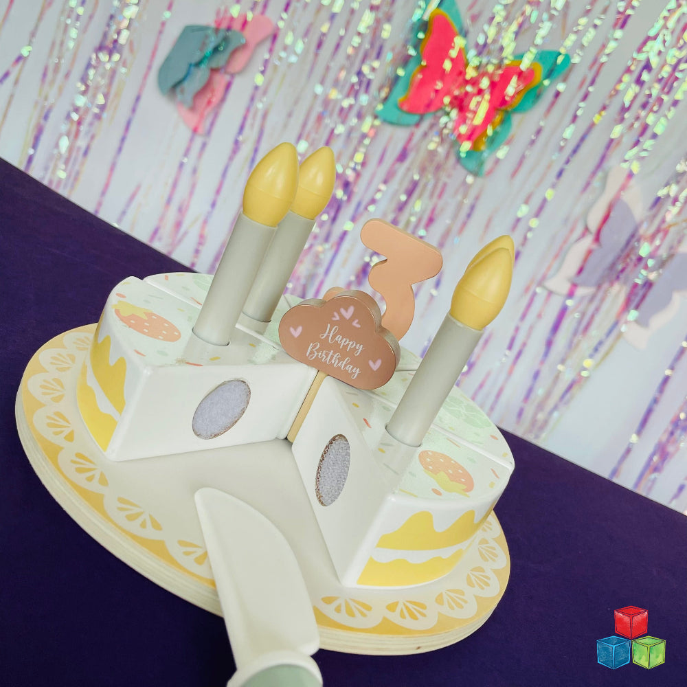 Open Ended Wooden Birthday Cake Set -21 Pieces