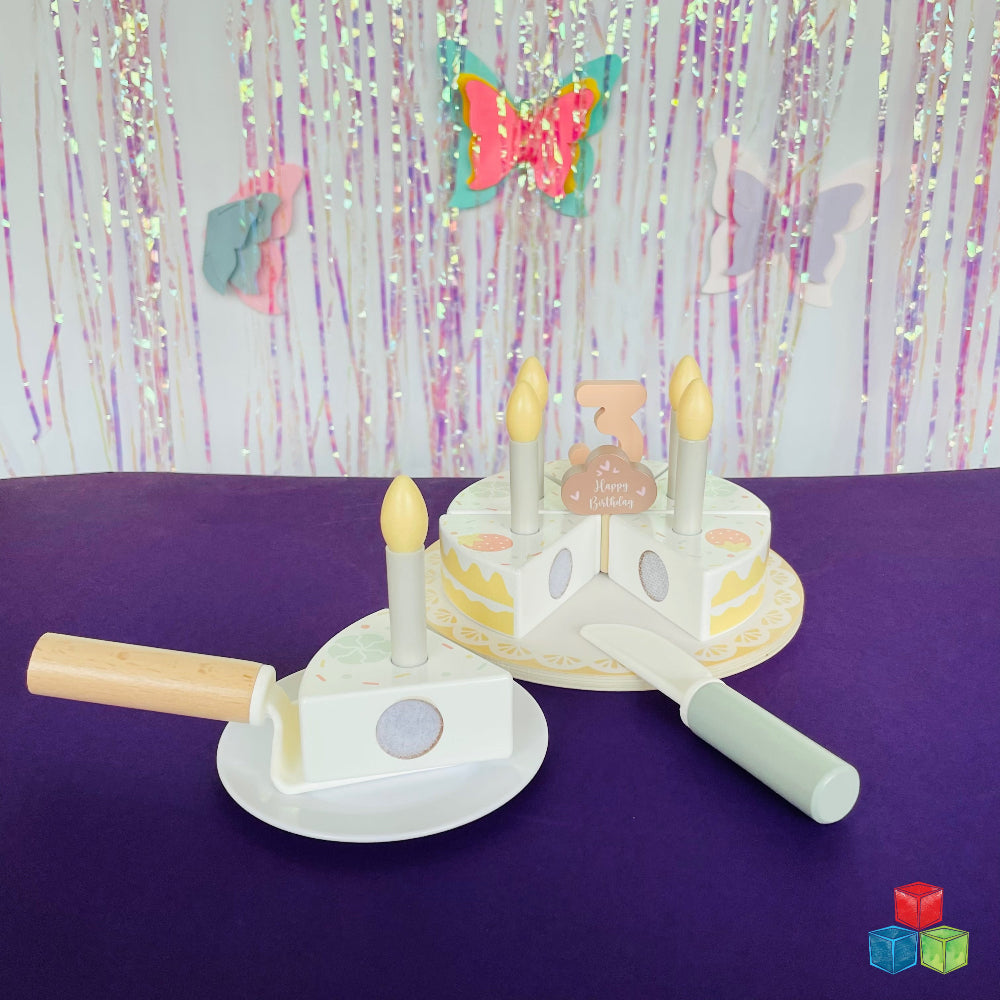 Open Ended Wooden Birthday Cake Set -21 Pieces