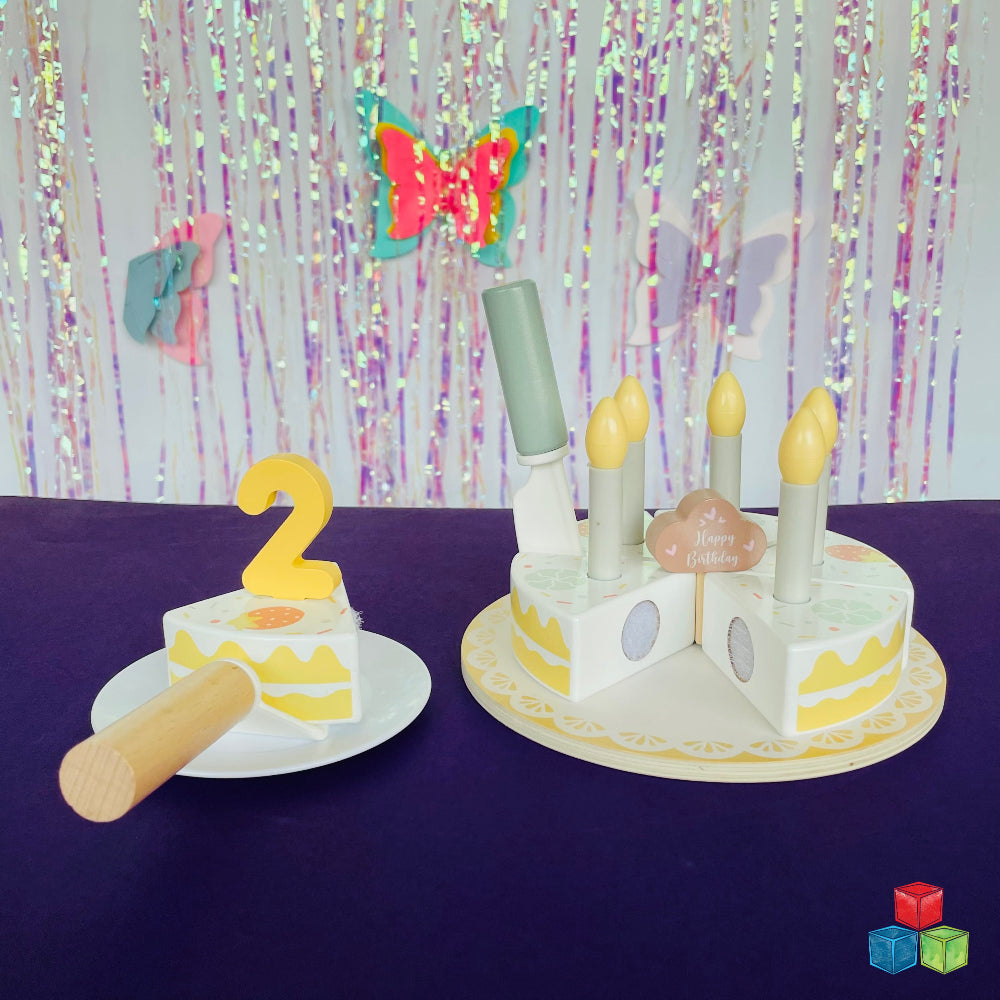 Open Ended Wooden Birthday Cake Set -21 Pieces
