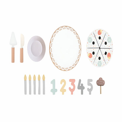 Open Ended Wooden Birthday Cake Set -21 Pieces