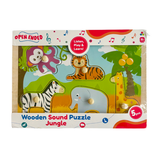 Toycra Open Ended Wooden Sound Puzzle - Jungle
