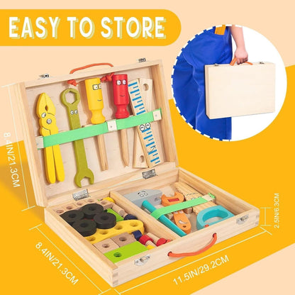 Open Ended Wooden Toolkit Suitcase