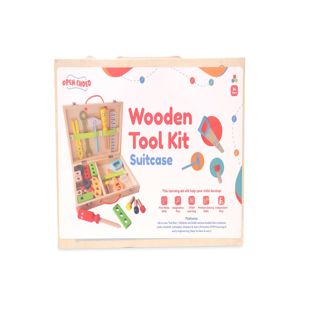 Open Ended Wooden Toolkit Suitcase