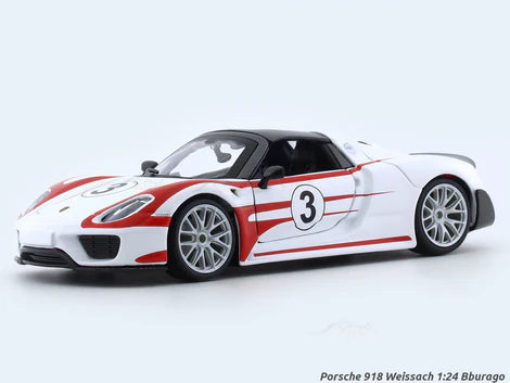 Bburago 1/24 Scale Porsche 918 Weissach Diecast Car