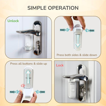 R for Rabbit Protector Plus Door Handle Stopper – Child Safety Lock for Door Levers