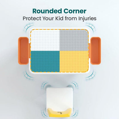 R for Rabbit Little Genius Learner Kids Study Table Set with Chair